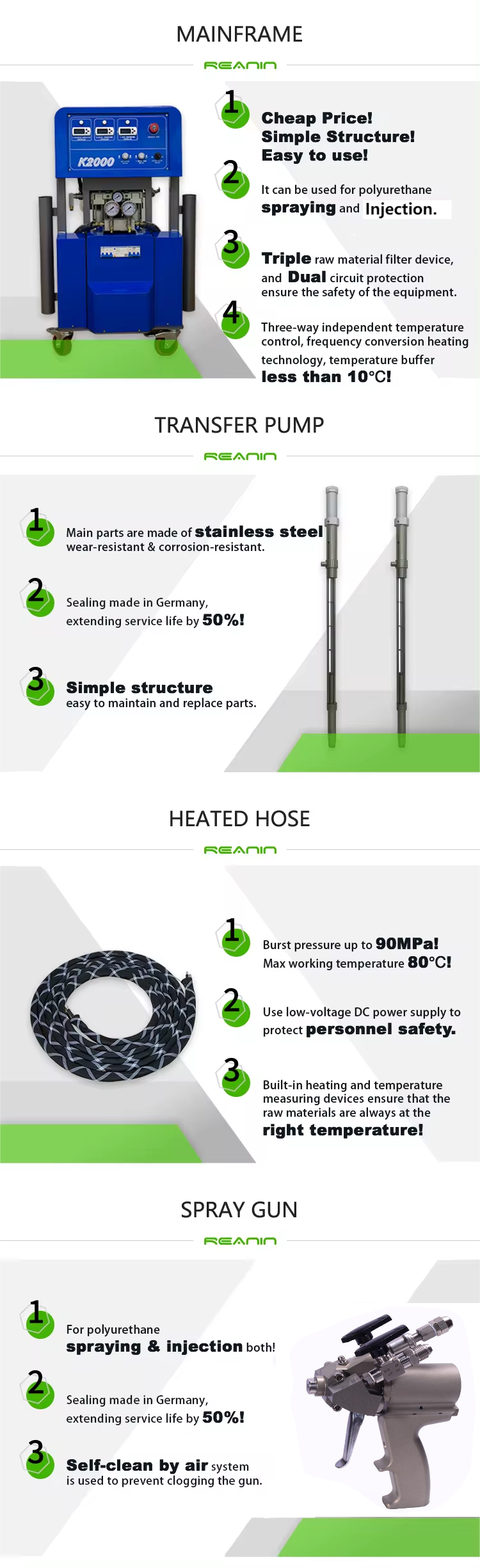 K2000 pu foam spray machine